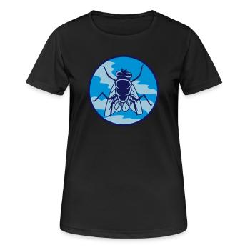 Cercle mouche domestique petite mouche domestique - T-shirt respirant Femme - noir - Devant - AI Model Female 172 light (172cm)