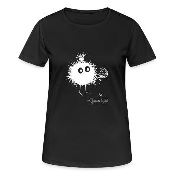 L’animal moelleux s’effrite - Bestiolus Lanosus - T-shirt respirant Femme - noir - Devant - AI Model Female 172 light (172cm)