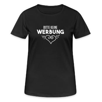 Bitte keine Werbung - Briefkasten - Frauen T-Shirt atmungsaktiv - Schwarz - Vorne - AI Model Female 172 light (172cm)
