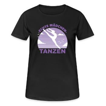 Tanzen Tänzerin Mädchen Hobby Geschenk - Frauen T-Shirt atmungsaktiv - Schwarz - Vorne - AI Model Female 172 light (172cm)