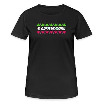 Astronomie Superstition Interprétation des étoiles Capricorne - T-shirt respirant Femme - noir - Devant - AI Model Female 172 light (172cm)