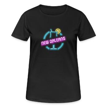 New Orleans Cocktail Sommer Design - Frauen T-Shirt atmungsaktiv - Schwarz - Vorne - AI Model Female 172 light (172cm)