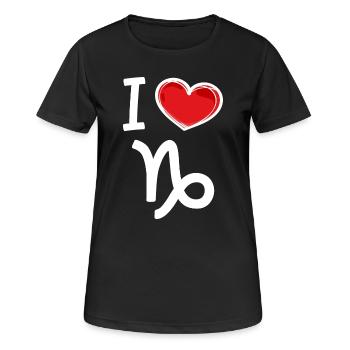 Horoscope Tides Capricorn Heart Statement - Women's Breathable T-Shirt - black - Front - AI Model Female 172 light (172cm)