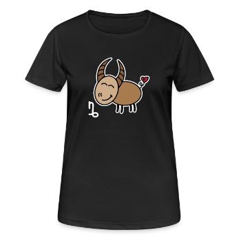 Superstition Cœur Horoscope Capricorne Astronomie - T-shirt respirant Femme - noir - Devant - AI Model Female 172 light (172cm)
