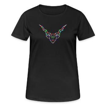 Konstellation Horoskop Galaxie Himmel Steinbock - Frauen T-Shirt atmungsaktiv - Schwarz - Vorne - AI Model Female 172 light (172cm)