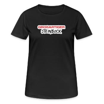 Steinbock Statement Tierkreiszeichen Esoterik - Frauen T-Shirt atmungsaktiv - Schwarz - Vorne - AI Model Female 172 light (172cm)