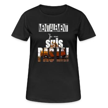 Mentalement je ne suis pas là ! - T-shirt respirant Femme - noir - Devant - AI Model Female 172 light (172cm)