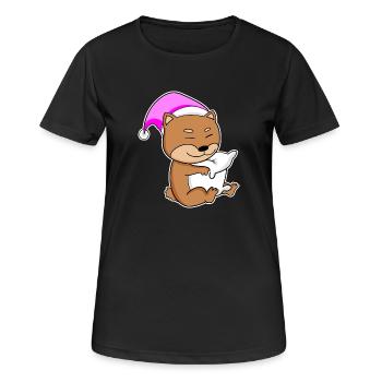 Chien de race de chien Shiba Inu - T-shirt respirant Femme - noir - Devant - AI Model Female 172 light (172cm)