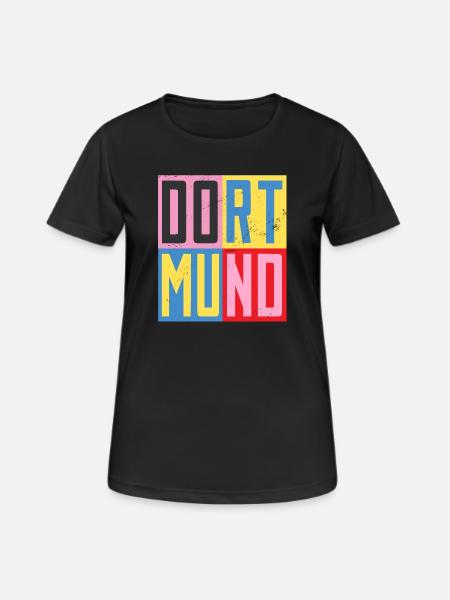Dortmunder Städte Design - Frauen T-Shirt atmungsaktiv - Schwarz