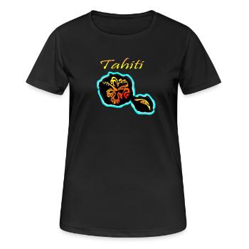 TAHITI - T-shirt respirant Femme - noir - Devant - AI Model Female 172 light (172cm)