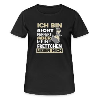 Frettchen - Frauen T-Shirt atmungsaktiv - Schwarz - Vorne - AI Model Female 172 light (172cm)