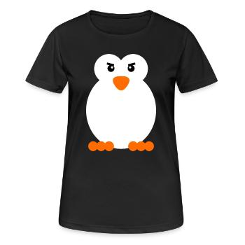 Oiseau de mer Animal Pingouin Antarctique Zoo Oiseau - T-shirt respirant Femme - noir - Devant - AI Model Female 172 light (172cm)