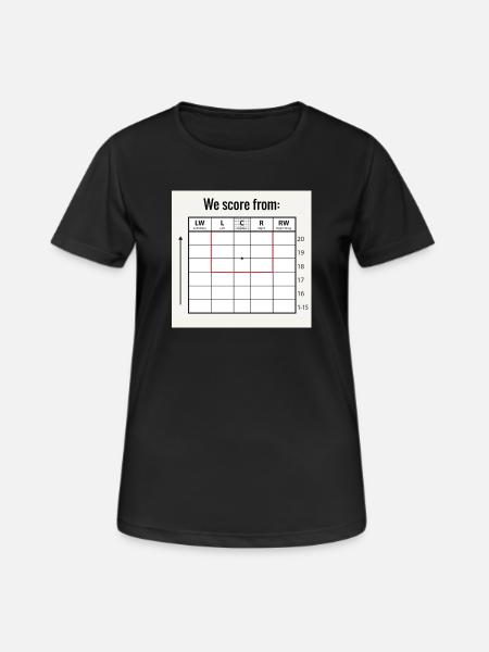 The soccer game "We score from" - 20-stripe field - Women's Breathable T-Shirt - black