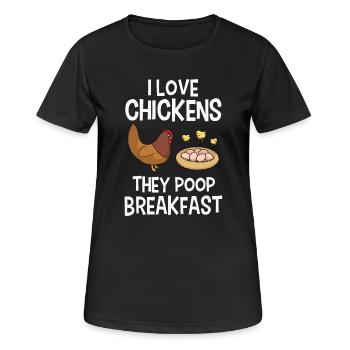 Chicken Chickens - Women's Breathable T-Shirt - black - Front - AI Model Female 172 light (172cm)