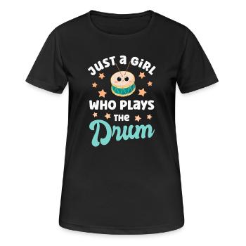 Drum Drum Player - Women's Breathable T-Shirt - black - Front - AI Model Female 172 light (172cm)