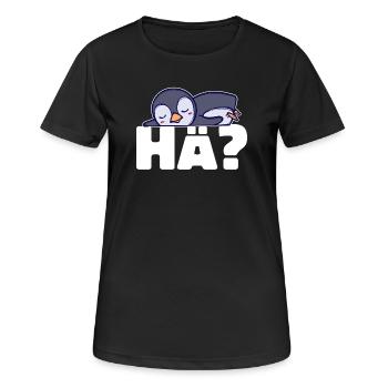 Pinguin Kälte Seevogel Spruch Tier Vogel Arktis - Frauen T-Shirt atmungsaktiv - Schwarz - Vorne - AI Model Female 172 light (172cm)