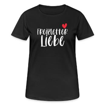 Freiklettern Klettern Liebe Berge Sport Geschenk - Frauen T-Shirt atmungsaktiv - Schwarz - Vorne - AI Model Female 172 light (172cm)