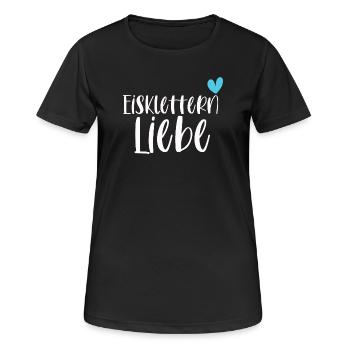 Klettern Eisklettern Liebe Eispickel Geschenk - Frauen T-Shirt atmungsaktiv - Schwarz - Vorne - AI Model Female 172 light (172cm)