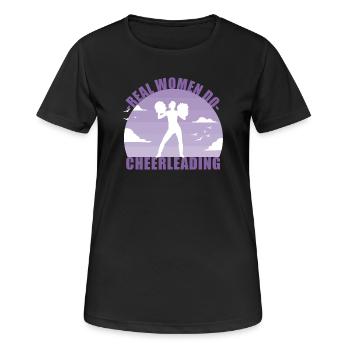 Cheerleading Cheerleader Girl Pompons Gift - T-shirt respirant Femme - noir - Devant - AI Model Female 172 light (172cm)