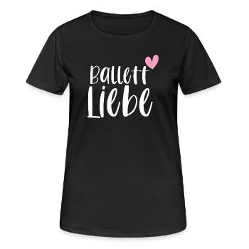 Ballett Liebe Ballerina Balletttänzerin Geschenk - Frauen T-Shirt atmungsaktiv - Schwarz - Vorne - AI Model Female 172 light (172cm)