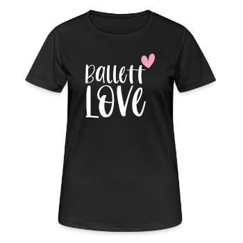 Ballett Love Balletttänzerin Ballerina Geschenk - Frauen T-Shirt atmungsaktiv - Schwarz - Vorne - AI Model Female 172 light (172cm)