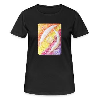 Plumes d’ange de l’âme - Sonja Ariel von Staden - T-shirt respirant Femme - noir - Devant - AI Model Female 172 light (172cm)