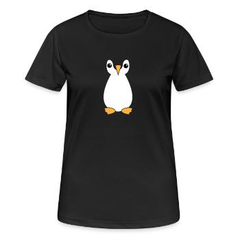 Antarctique Animal Oiseau de mer Pingouin Zoo Vigel - T-shirt respirant Femme - noir - Devant - AI Model Female 172 light (172cm)