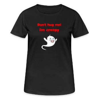 lustige Tees, Sprüche, Geister, verschenken - Frauen T-Shirt atmungsaktiv - Schwarz - Vorne - AI Model Female 172 light (172cm)