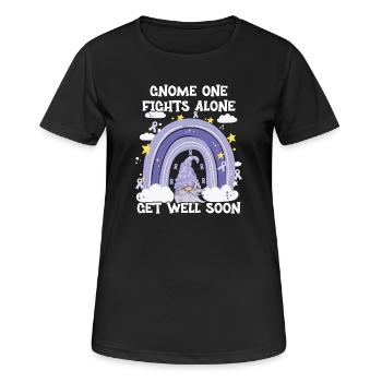 Gnome One se bat seul contre le cancer de l’estomac - T-shirt respirant Femme - noir - Devant - AI Model Female 172 light (172cm)