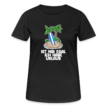 Urlaub - Frauen T-Shirt atmungsaktiv - Schwarz - Vorne - AI Model Female 172 light (172cm)