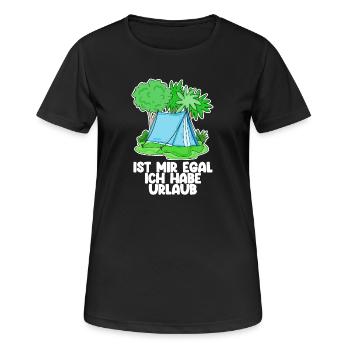 Urlaub - Frauen T-Shirt atmungsaktiv - Schwarz - Vorne - AI Model Female 172 light (172cm)