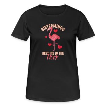 Best Sis In The Flock Sistermingo - Frauen T-Shirt atmungsaktiv - Schwarz - Vorne - AI Model Female 172 light (172cm)