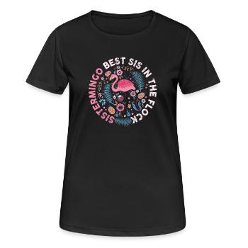 Best Sis In The Flock Sistermingo - Frauen T-Shirt atmungsaktiv - Schwarz - Vorne - AI Model Female 172 light (172cm)