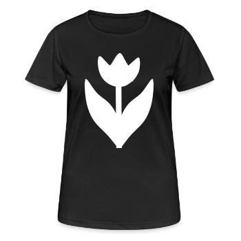 Flower White White Flower Tulip White - Women's Breathable T-Shirt - black - Front - AI Model Female 172 light (172cm)