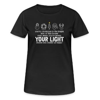 Joyeux Noël - T-shirt respirant Femme - noir - Devant - AI Model Female 172 light (172cm)