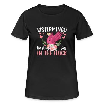 Best Sis In The Flock Sistermingo - Frauen T-Shirt atmungsaktiv - Schwarz - Vorne - AI Model Female 172 light (172cm)