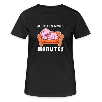 Dormez seulement dix minutes - T-shirt respirant Femme - noir - Devant - AI Model Female 172 light (172cm)