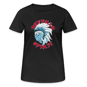 Buffalo Spirit | Tête De Bison - T-shirt respirant Femme - noir - Devant - AI Model Female 172 light (172cm)