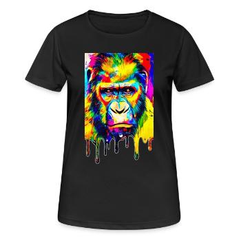 Urban Gorilla - Graffiti Art - T-shirt respirant Femme - noir - Devant - AI Model Female 172 light (172cm)