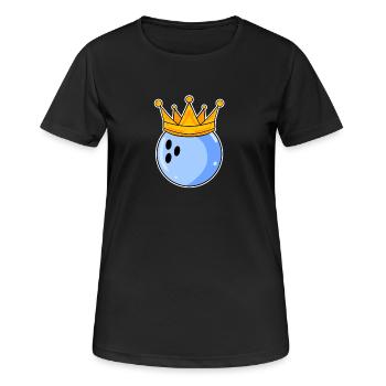 Bowling Herren Partnerlook - Frauen T-Shirt atmungsaktiv - Schwarz - Vorne - AI Model Female 172 light (172cm)