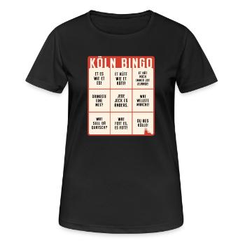 Köln Bingo Kölsch Et Kütt Alaaf Kölner Karneval - Frauen T-Shirt atmungsaktiv - Schwarz - Vorne - AI Model Female 172 light (172cm)