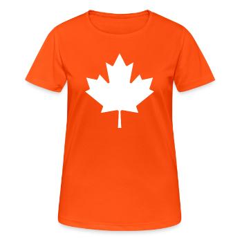 Show off your colors – Canada (dark) - Women's Breathable T-Shirt - neon orange - Front - AI Model Female 172 dark (172cm)