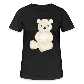 zauberhafter Eisbär als tierischer Begleiter - Frauen T-Shirt atmungsaktiv - Schwarz - Vorne - AI Model Female 172 light (172cm)