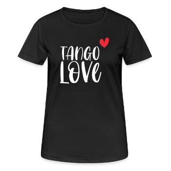 Tänzerin tanzen Tanzpaar Geschenk Tango Love! - Frauen T-Shirt atmungsaktiv - Schwarz - Vorne - AI Model Female 172 light (172cm)