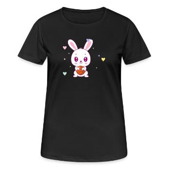 Cute Basketball Bunny - Women's Breathable T-Shirt - black - Front - AI Model Female 172 light (172cm)
