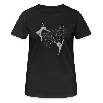 Let's Dance - Dancing T-Shirt - Frauen T-Shirt atmungsaktiv - Schwarz - Vorne - AI Model Female 172 light (172cm)