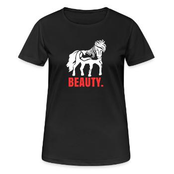 Icelandic horses horses saying horse love horse lover - Women's Breathable T-Shirt - black - Front - AI Model Female 172 light (172cm)