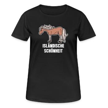 Islandpferde Pferdenarr Pferdeliebe Statement - Frauen T-Shirt atmungsaktiv - Schwarz - Vorne - AI Model Female 172 light (172cm)