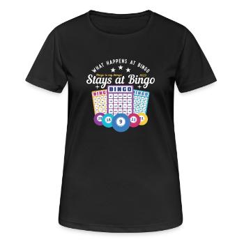 Bingo - what happens at bingo stays at bingo - Women's Breathable T-Shirt - black - Front - AI Model Female 172 light (172cm)