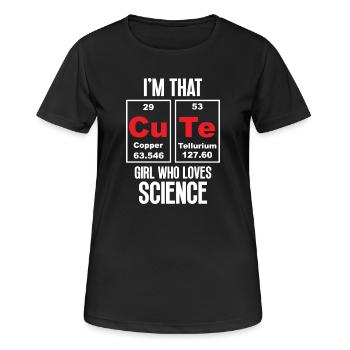 I'm That Cute Girl Who Loves Science - Women's Breathable T-Shirt - black - Front - AI Model Female 172 light (172cm)